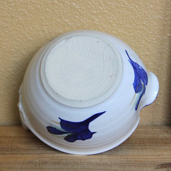 Vintage Signed Art Studio Pottery Batter Mixing Bowl Lead Free Dishwasher Safe - Picture 13 of 14